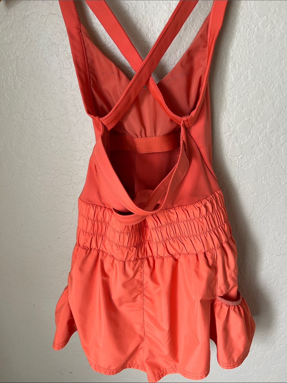 Free people movement get your flirt on orange shorts romper XS - Picture 6 of 10